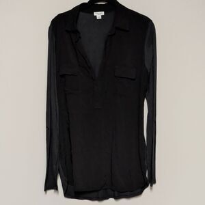 Splendid Black Long Sleeve Blouse